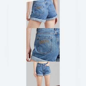 Wild Fable Womens Denim Shorts 2/26 Super High Rise Mom Shorts Rolled.